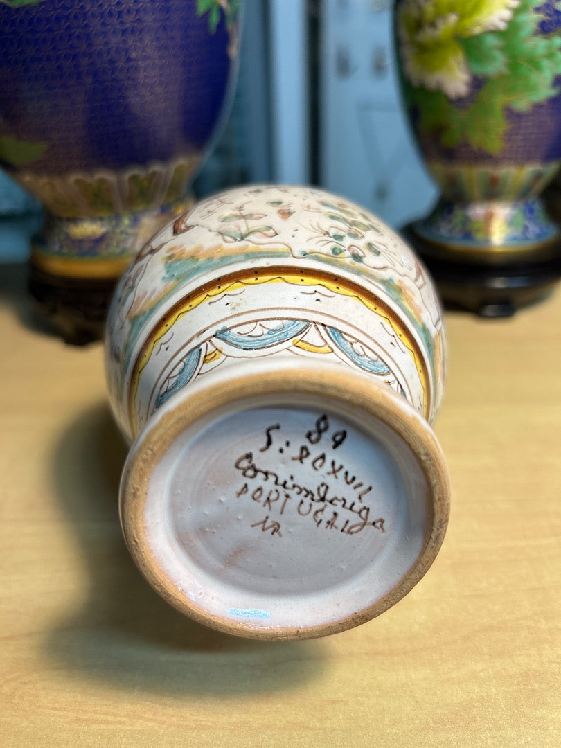 Vase – Coimbriga Portugal – Décoration – Faïence peinte main