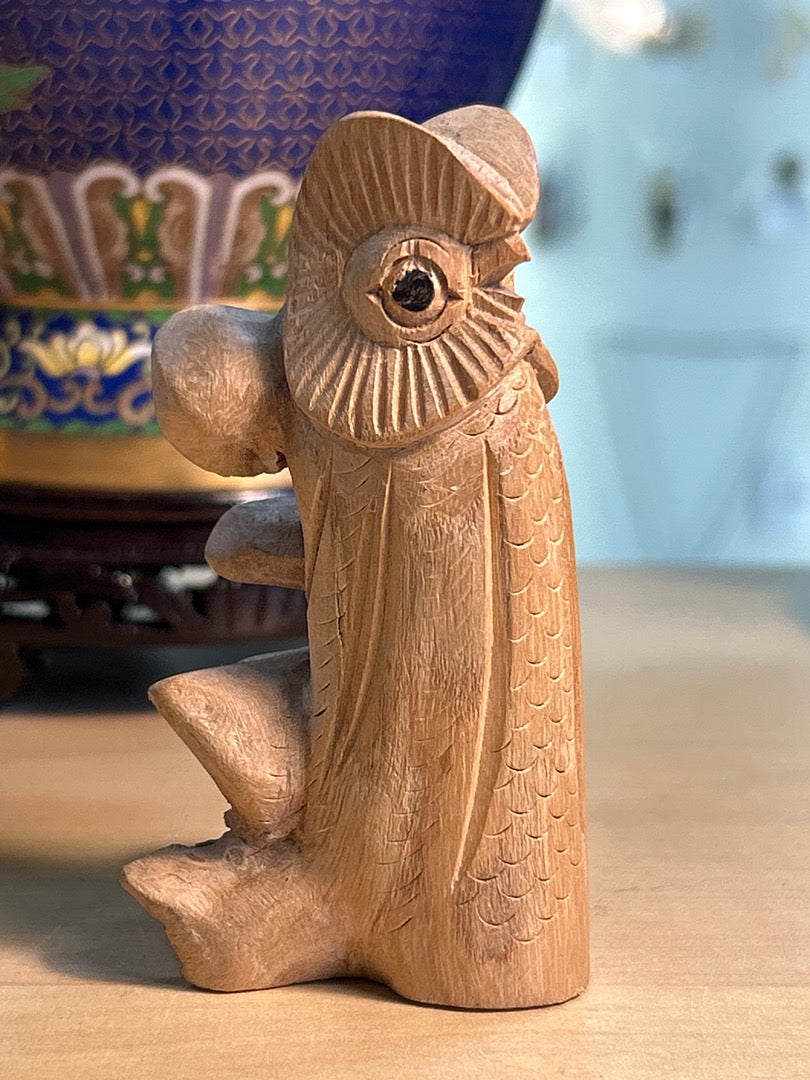 Figurine Chouette / Hibou Bois Sculpte