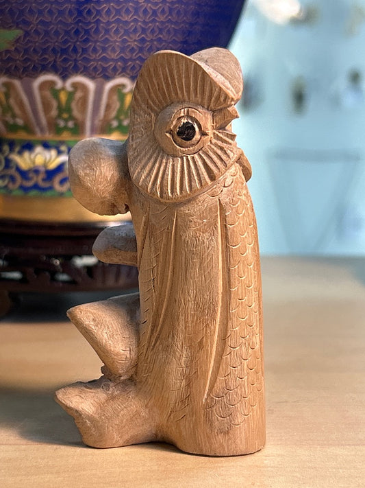 Figurine Chouette / Hibou Bois Sculpte