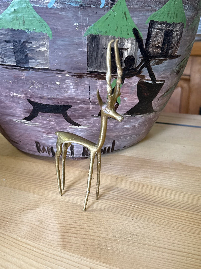 Statuettes antilopes – Laiton – Ornements – Vintage
