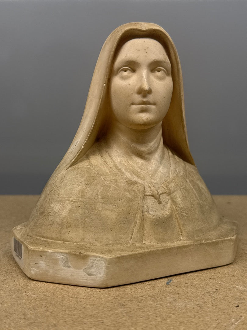 Buste Sainte Thérèse – Décoration – Ornement ancien en plâtre