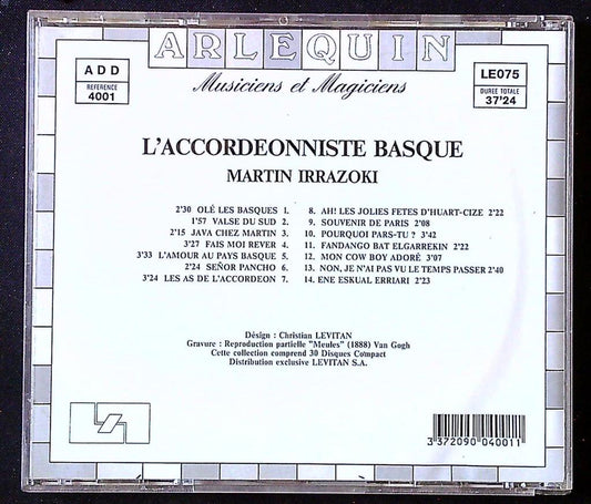 Cd – Martin Irrazoki L'accordéoniste Basque – Musique