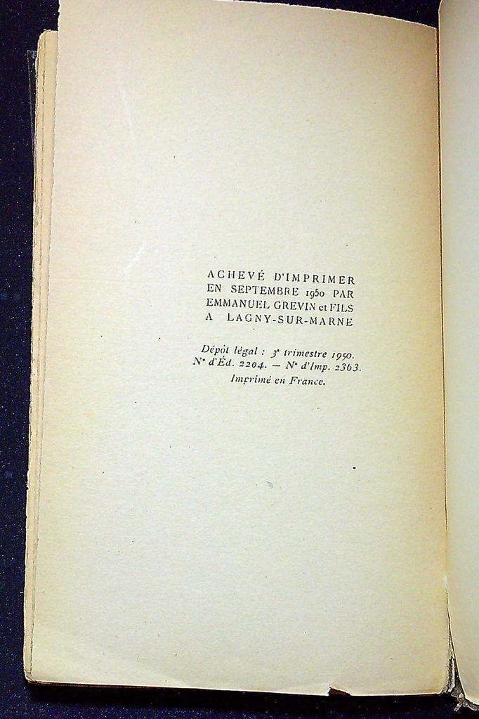 Livre Maurice Fombeure – Gallimard – Littérature – Édition 1950