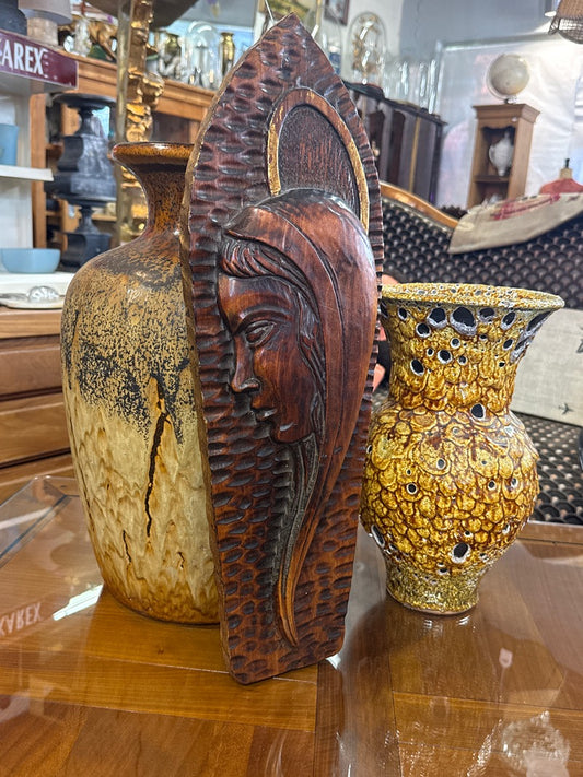 Plaque Vierge Marie – Artisanat – Décoration – Bois sculpté