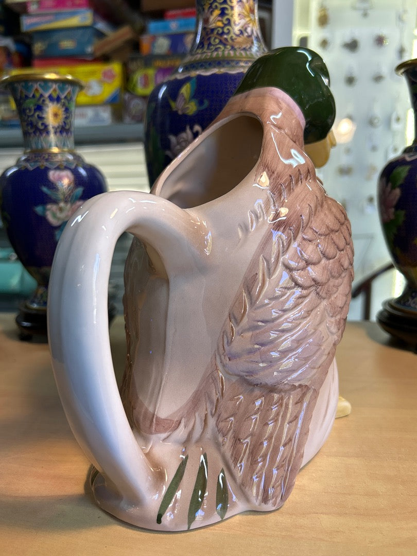 Carafe Barbotine Canard En Ceramique