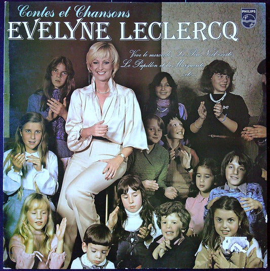 Disque vinyle 33t Contes et Chansons Evelyne Leclercq Dédicacé