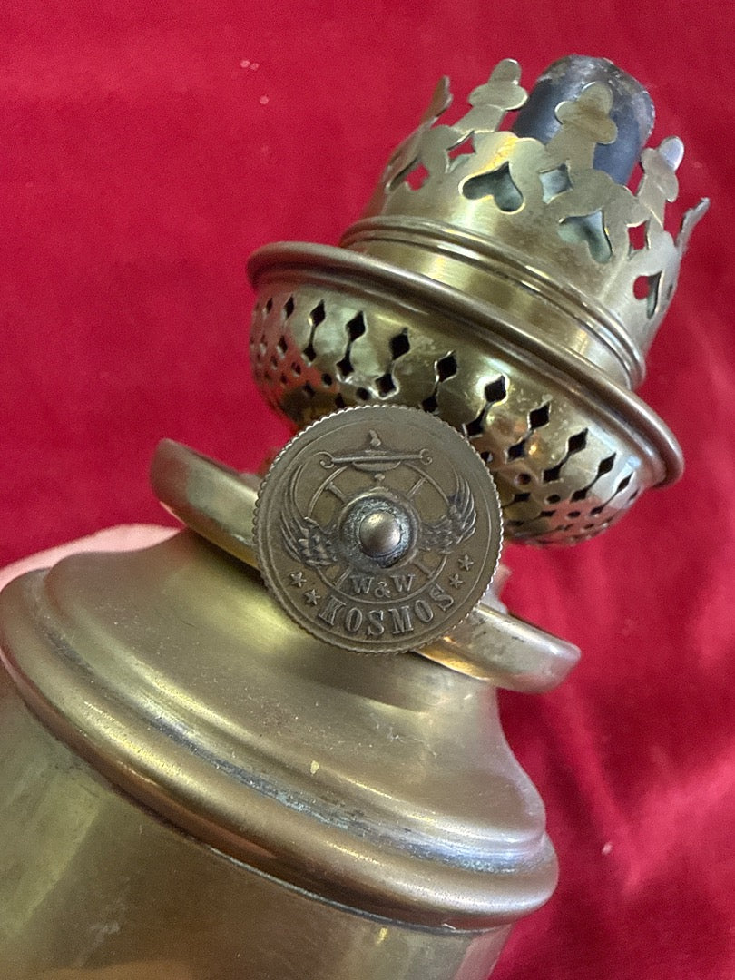 Lampe à pétrole – Kosmos – Bibelots – En laiton doré vintage