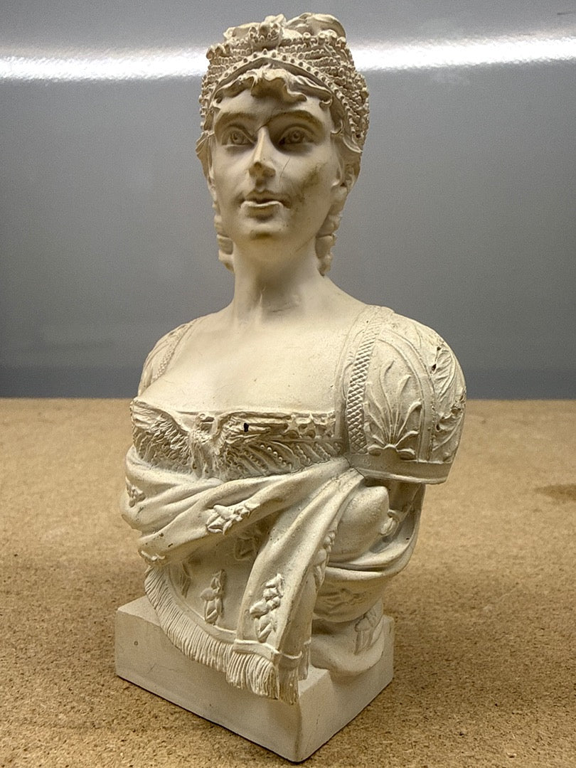 Buste De Femme – Sans Marque – Bibelots – Statuette En Plâtre Blanc