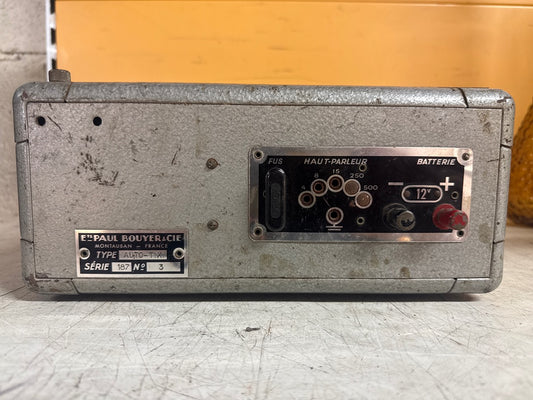Amplificateur – Bouyer Auto-t.x. – Sonorisation – vintage métal gris
