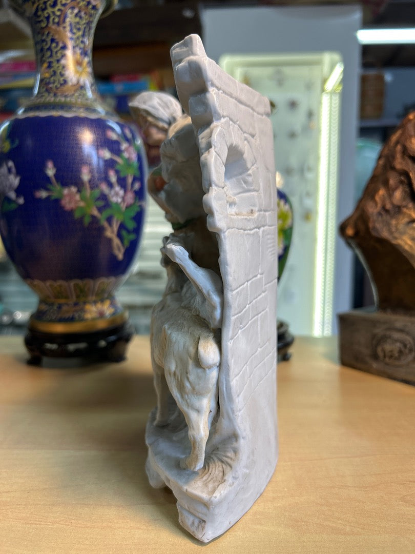 statuette vase Erphila porcelaine femme chèvre Allemagne