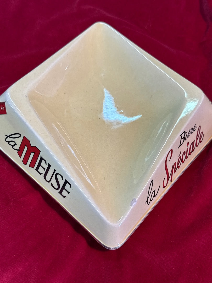 Cendrier – La Meuse – Vintage – Céramique Crème