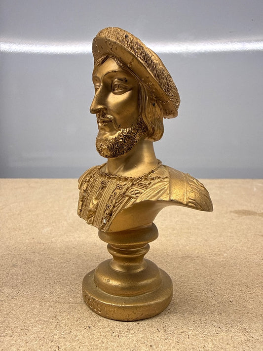 Buste – François Ier – Ornements – Statue dorée vintage