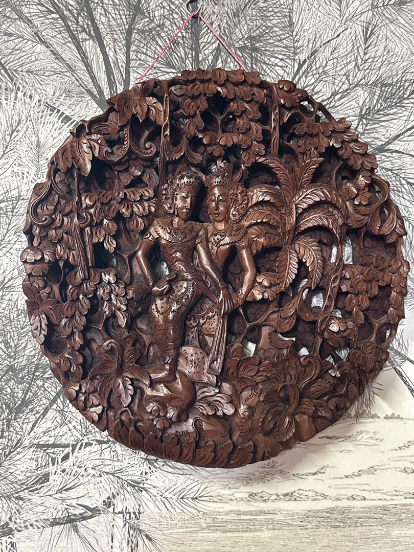 Sculpture bois – Bali – Décoration – Couple sculpté