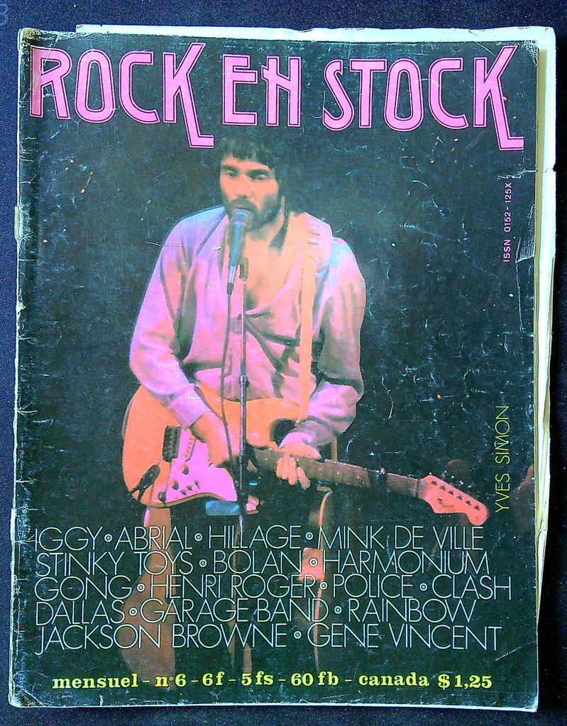 Magazine – Rock en Stock n°6 1977 – Musique – Yves Simon Marc Bolan