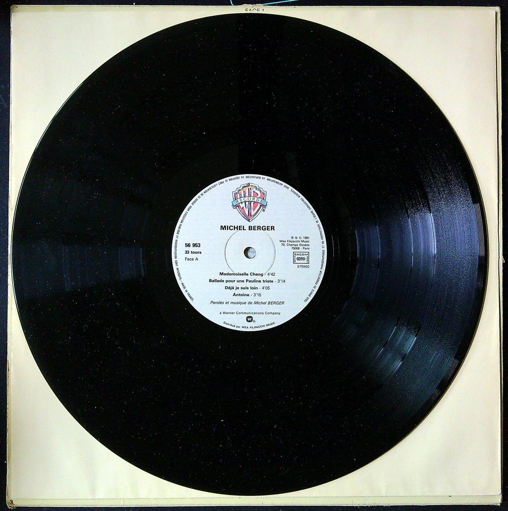 Vinyle 33 tours Michel Berger Beaurivage Wea