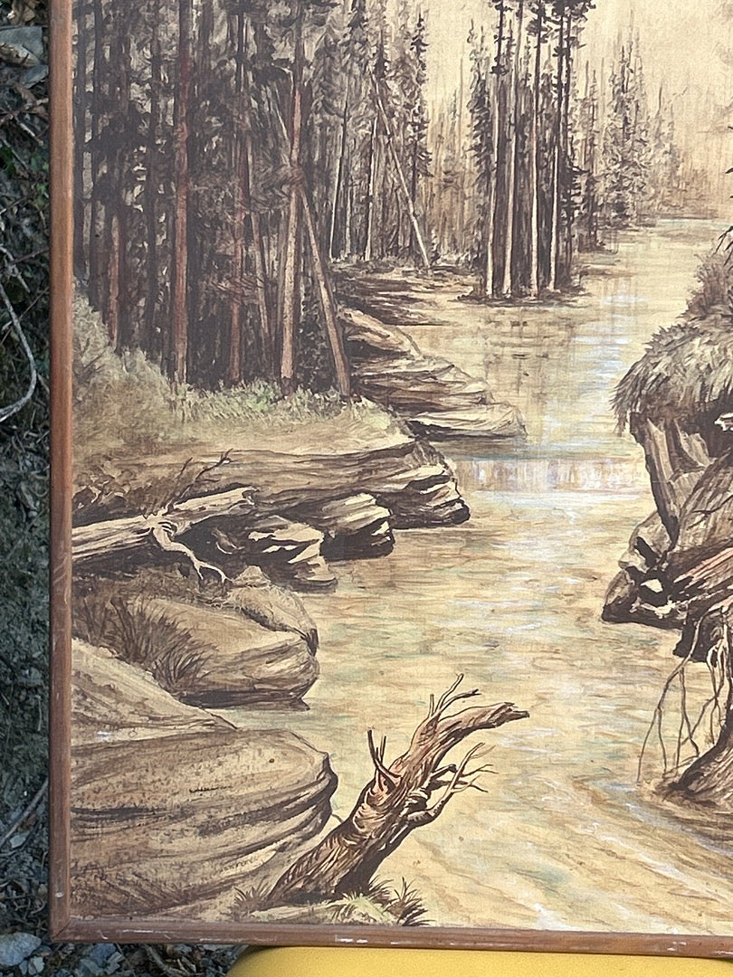 Tableau – Dufresne – Art – Paysage de forêt