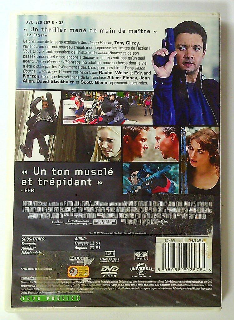 Dvd Jason Bourne : L'héritage - Universal Pictures