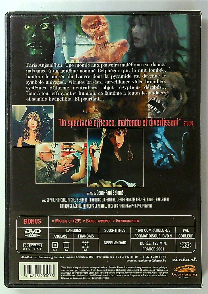 Dvd Belphégor Le Fantôme du Louvre