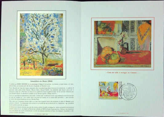 Pierre Bonnard Enveloppe Dépliant Timbre 1er jour Encart Fdc Yvert et Tellier