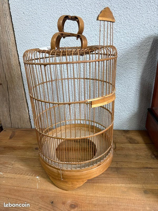 Cage à oiseaux décorative – Décoration – Bambou vintage