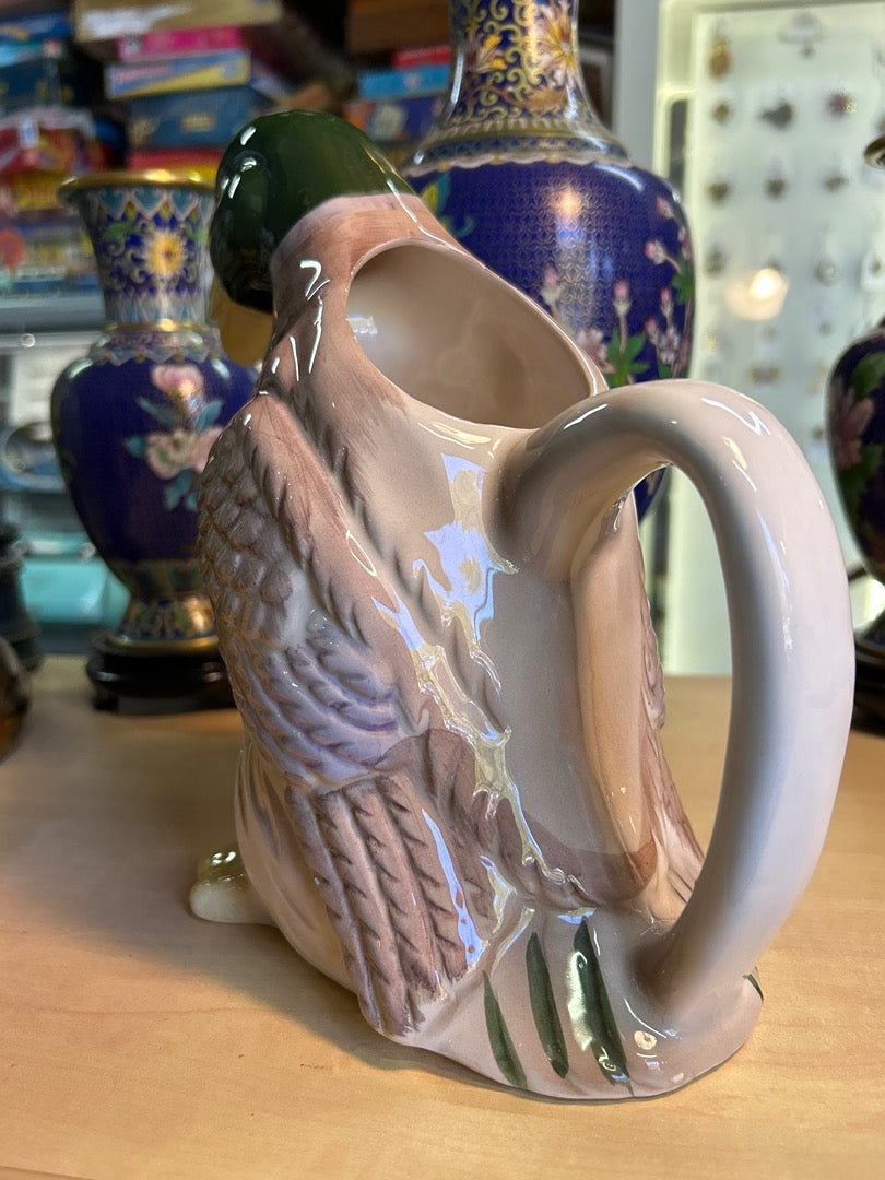 Carafe Barbotine Canard En Ceramique