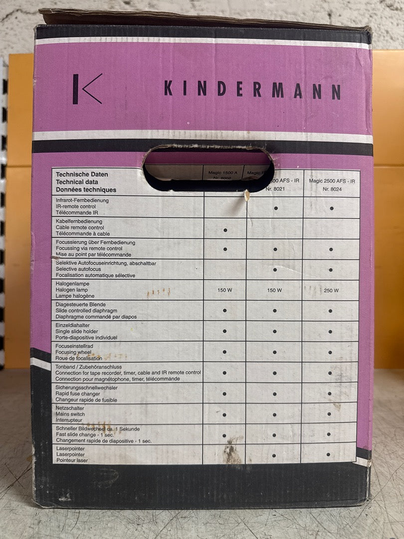Projecteur de diapositives Kindermann Magic 1500 Afs-ir