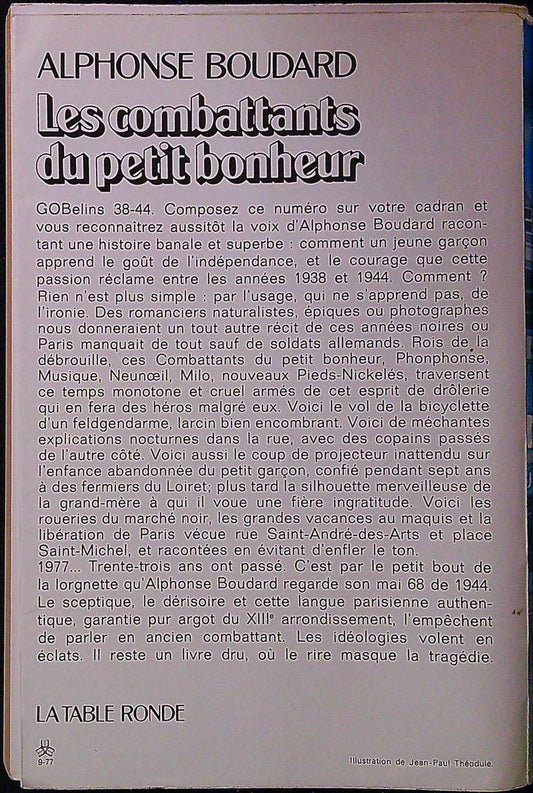 Livre – Alphonse Boudard – Littérature – Les combattants