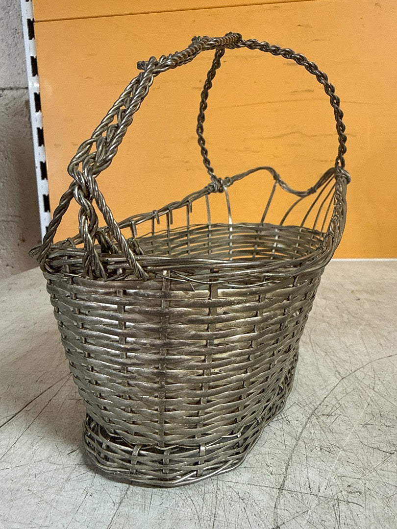 Panier porte-bouteille – Service – Métal argenté