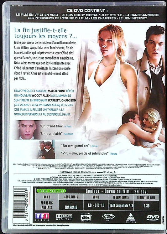 Dvd Match Point – Woody Allen – Vidéo – Thriller culte