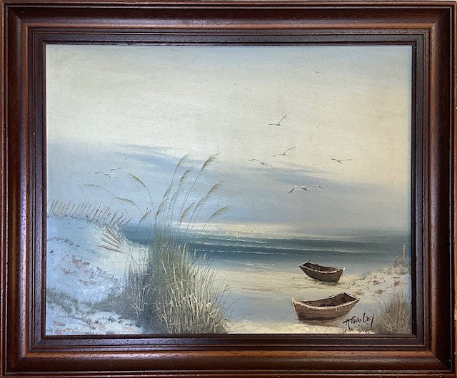 Tableau bord de mer, dune.