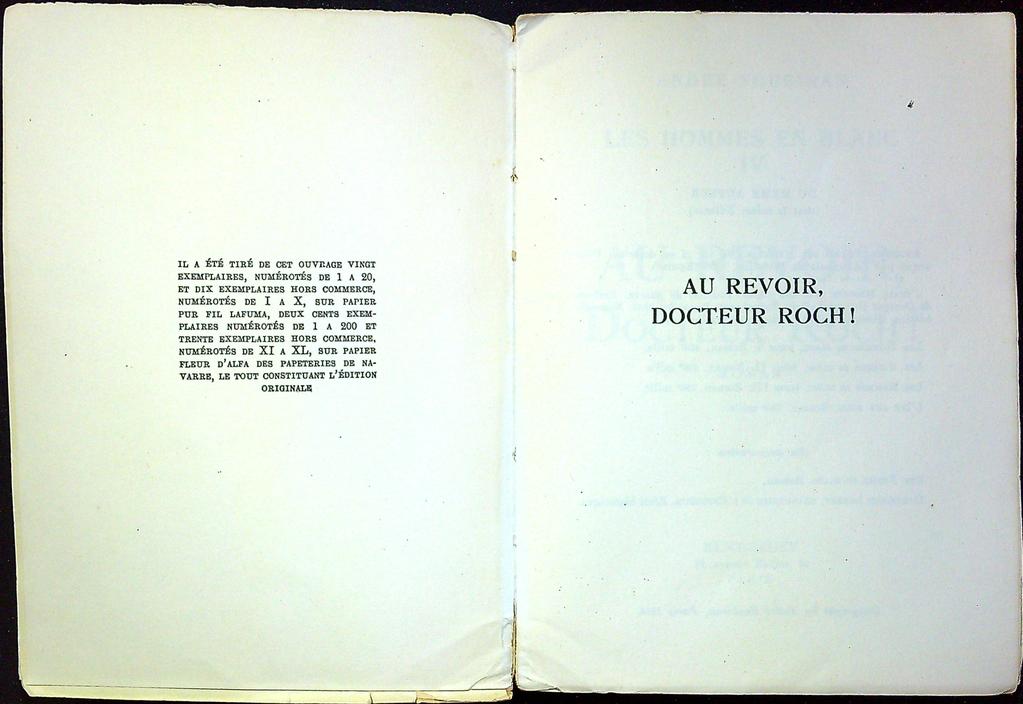Livre ancien – André Soubiran – Littérature – Les hommes en blanc Iv 1958