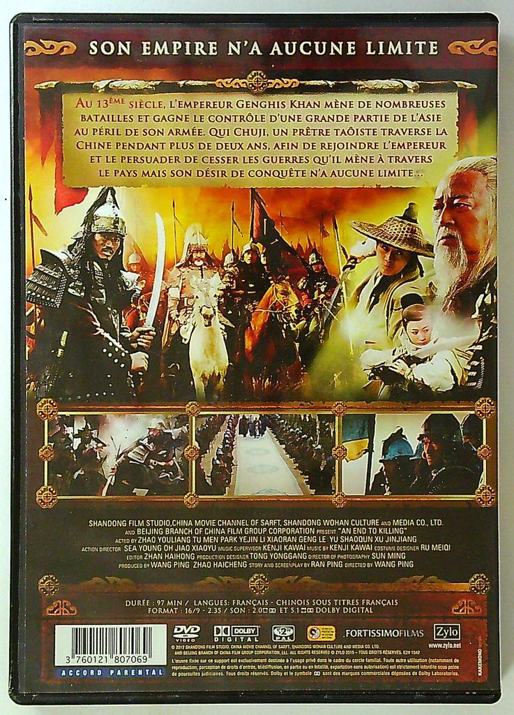 Dvd La dernière bataille de Genghis Khan Zylo Historique