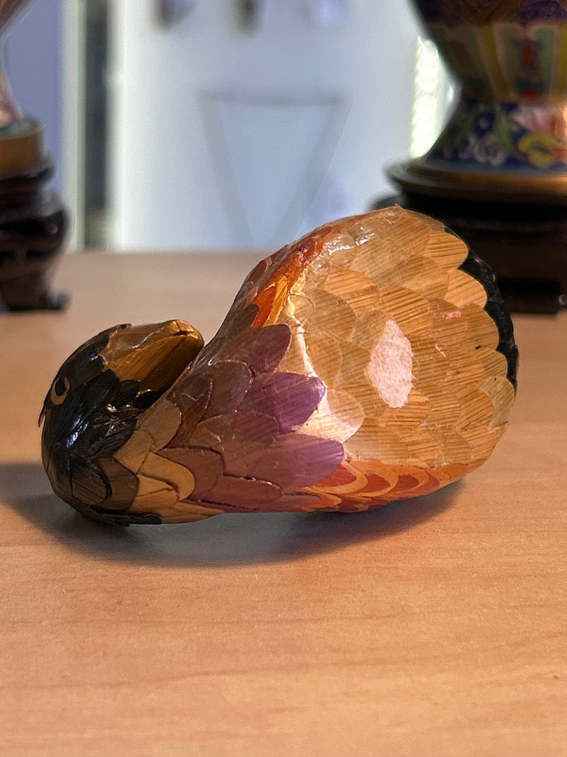 Canard décoratif en paille