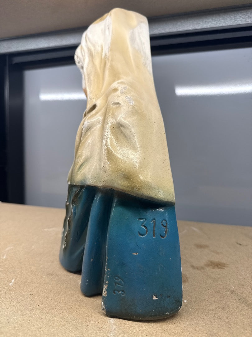 Grand Buste De Vierge – Bibelots – Statue En Plâtre Vintage
