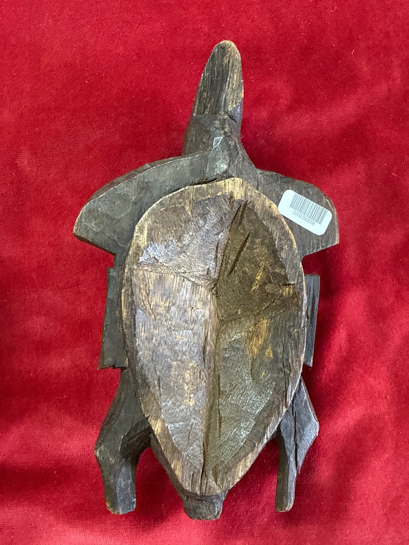 Masque tortue en bois – Ornements – Sculpté art africain tribal