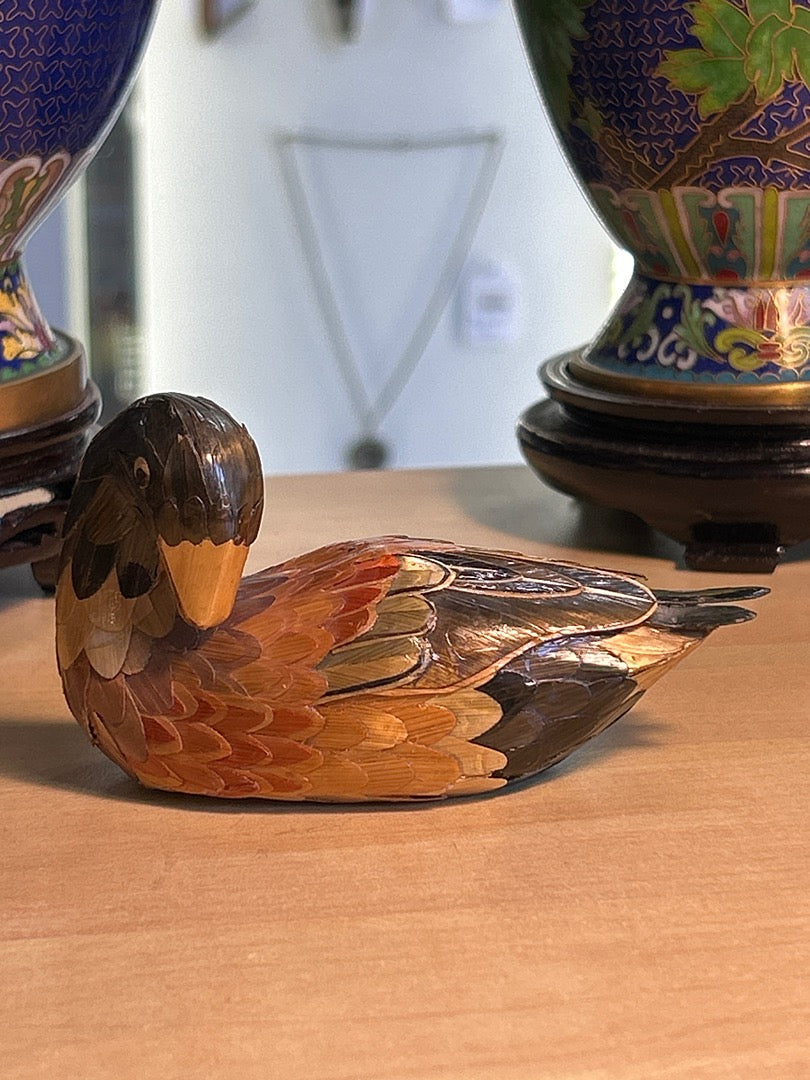 Canard décoratif en paille