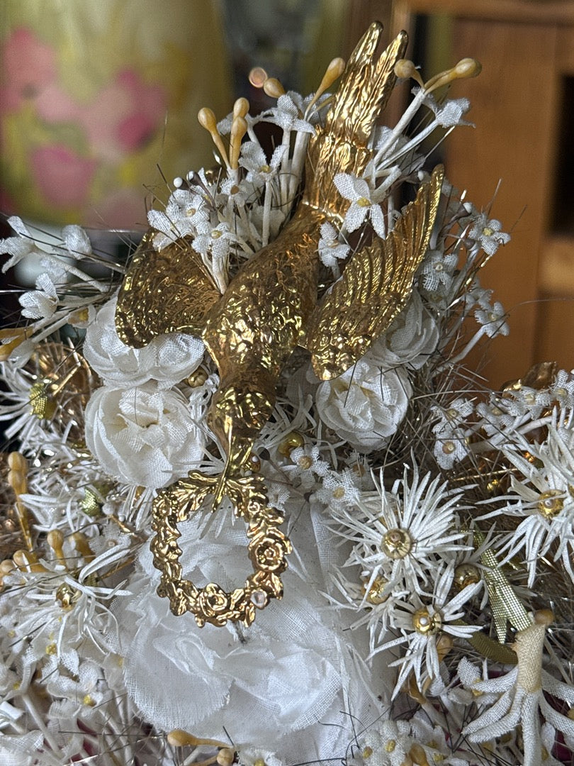Ornement intérieur de Globe De Mariée – Napoléon Iii – Décoration – Fleurs de cire