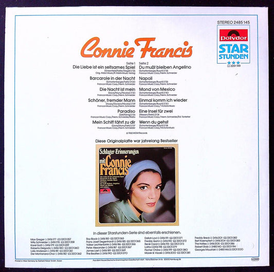 Vinyle 33t Polydor Connie Francis Schlagererinnerungen