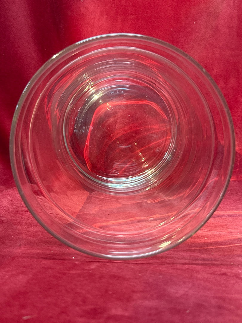 Grand bocal bonbonnière en verre avec couvercle et prise diamant