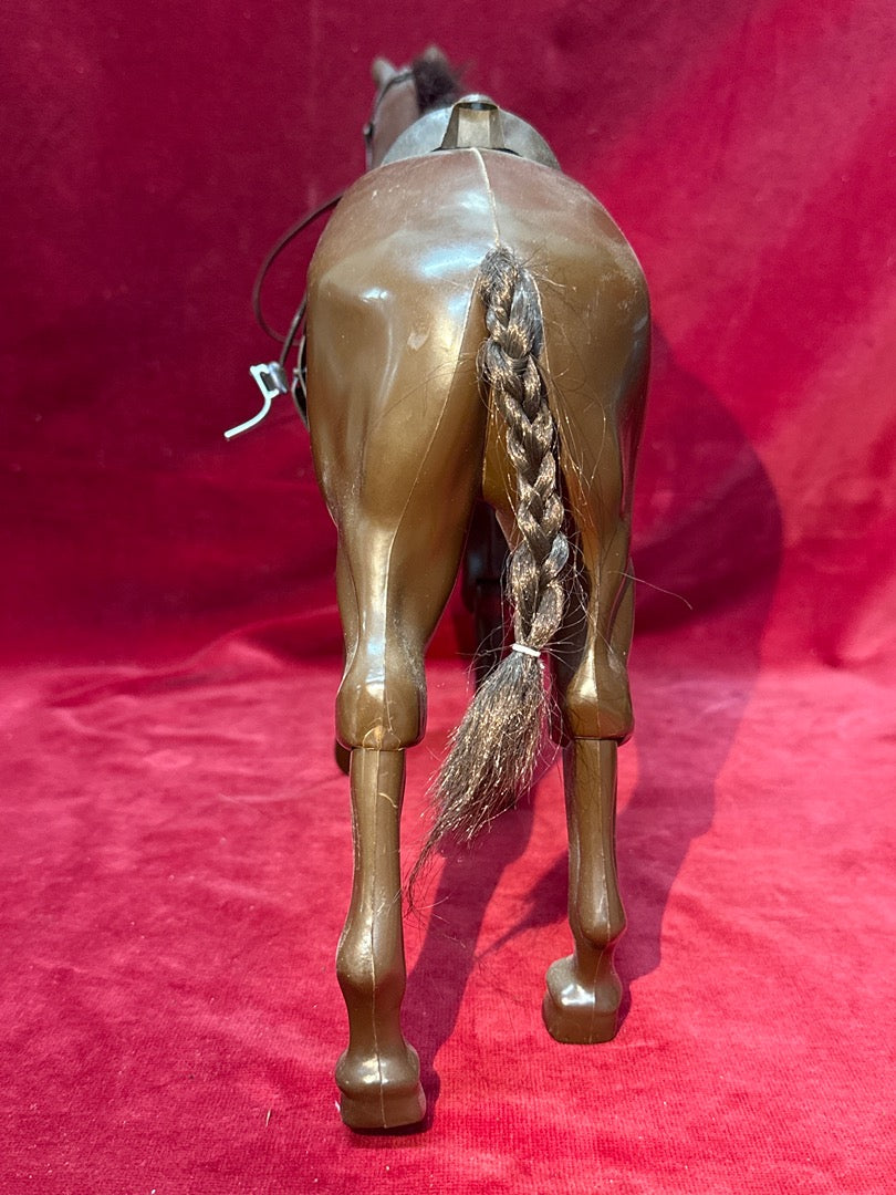 Figurine cheval Mustang Action Joe jouet marron avec selle
