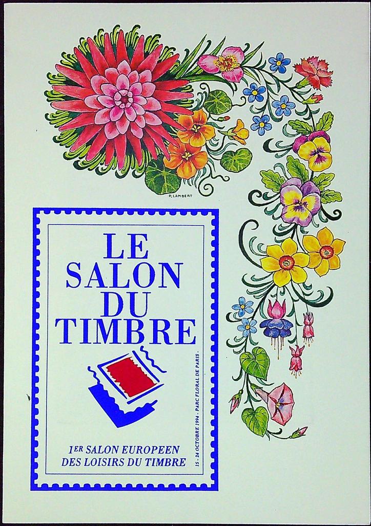 Salon Du Timbre 1994 Enveloppe Dépliant Timbre 1er jour Encart Fdc Yvert et Tellier