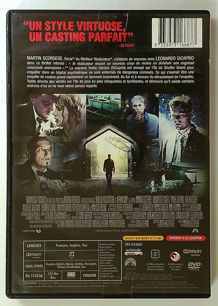 Dvd Shutter Island Martin Scorsese Leonardo Dicaprio