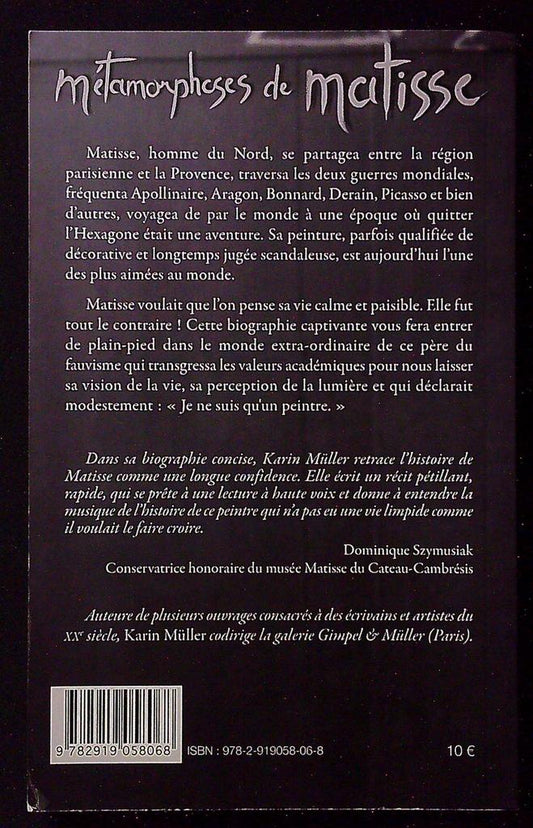 Livre – Karin Müller – Métamorphoses de Matisse