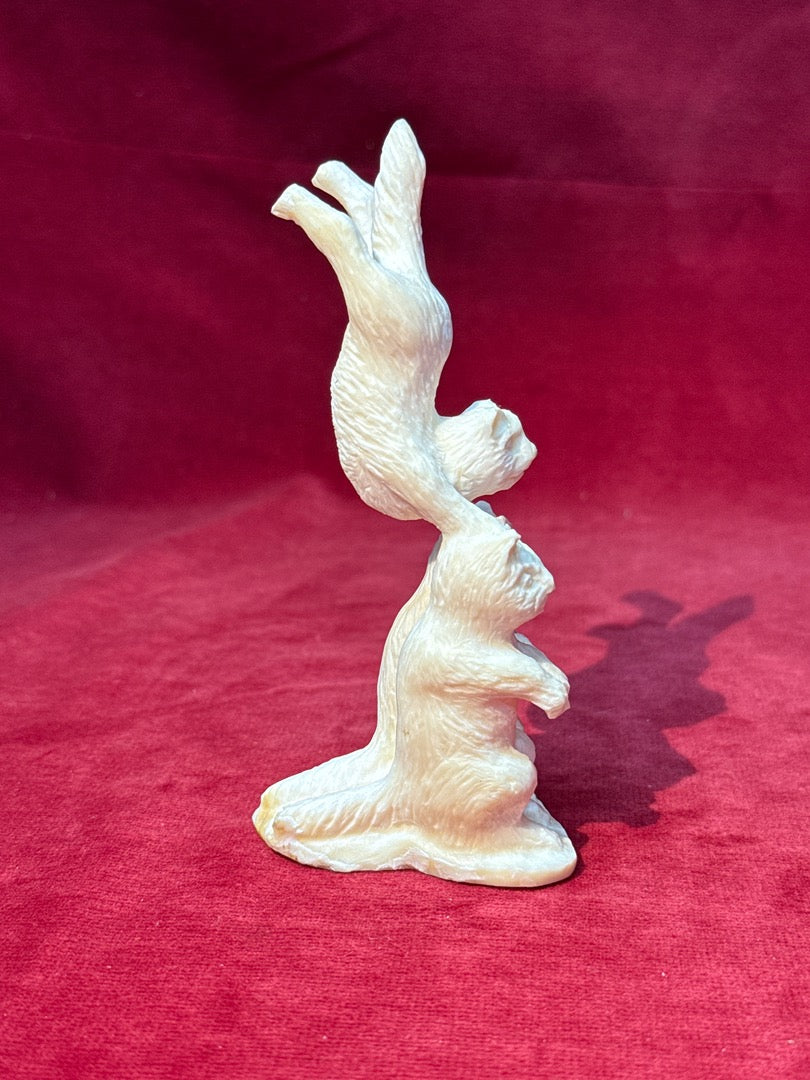 Figurine sculpture Os chats empâtes signée Lechat