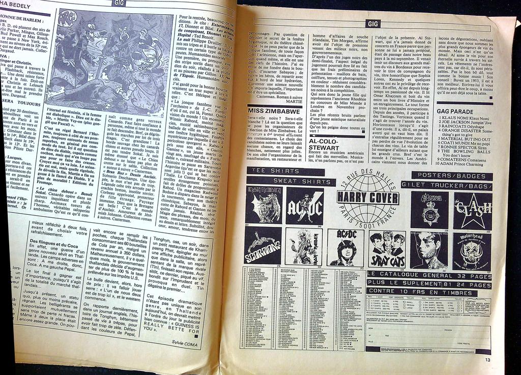 Magazine – Gig n°11 Octobre 1981 – Musique – Klaus Nomi Grace Jones