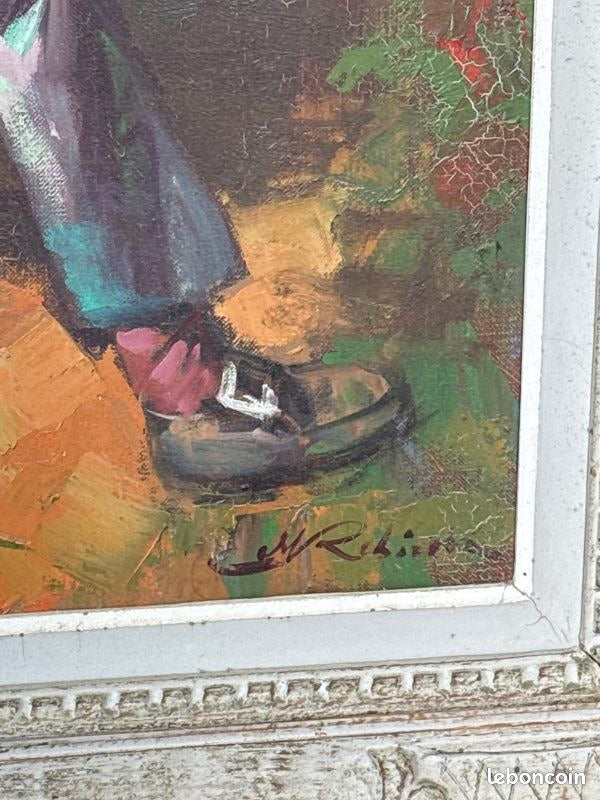 Tableau – M. Robinson – Peinture – Joueur de guitare