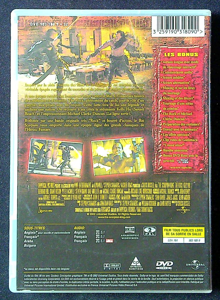 Dvd Le Roi Scorpion – Universal – Film – Action et Aventure
