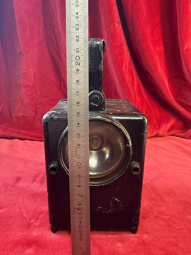Lampe torche ancienne modele depose metal noir