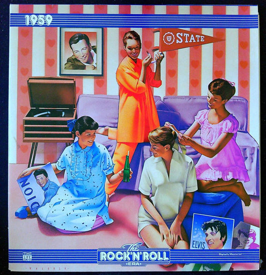 Vinyle double Lp The Rock'n'roll Era 1959 Time-life Music bleu