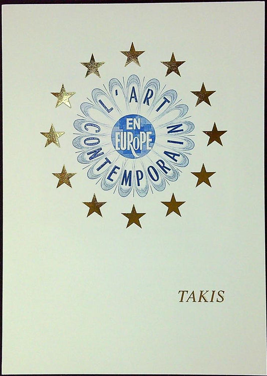 Takis Art Contemporain Enveloppe Dépliant Timbre 1er jour Encart Fdc Yvert et Tellier
